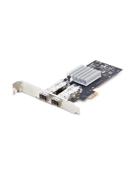 StarTech.com Tarjeta PCIe 2.1x1 de Red de Fibra Óptica/Cobre Ethernet 1Gb SFP de 2 Puertos - Chipset Controlador Intel I350-AM2 