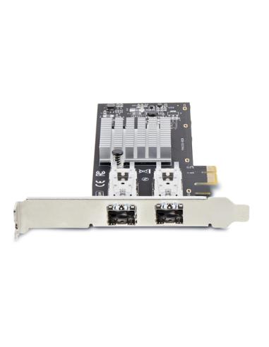 StarTech.com Tarjeta PCIe 2.1x1 de Red de Fibra Óptica/Cobre Ethernet 1Gb SFP de 2 Puertos - Chipset Controlador Intel I350-AM2 