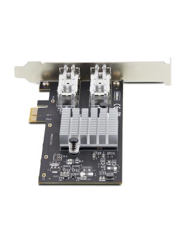 StarTech.com Tarjeta PCIe 2.1x1 de Red de Fibra Óptica/Cobre Ethernet 1Gb SFP de 2 Puertos - Chipset Controlador Intel I350-AM2 