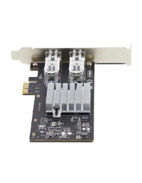 StarTech.com Tarjeta PCIe 2.1x1 de Red de Fibra Óptica/Cobre Ethernet 1Gb SFP de 2 Puertos - Chipset Controlador Intel I350-AM2 