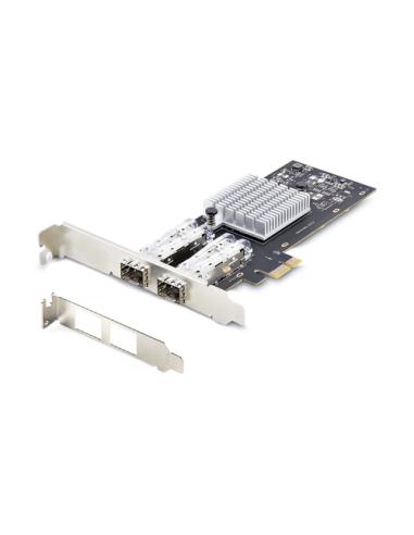 StarTech.com Tarjeta PCIe 2.1x1 de Red de Fibra Óptica/Cobre Ethernet 1Gb SFP de 2 Puertos - Chipset Controlador Intel I350-AM2 