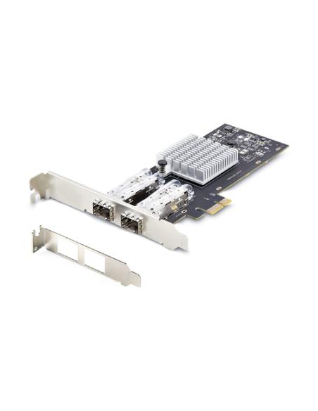 StarTech.com Tarjeta PCIe 2.1x1 de Red de Fibra Óptica/Cobre Ethernet 1Gb SFP de 2 Puertos - Chipset Controlador Intel I350-AM2 