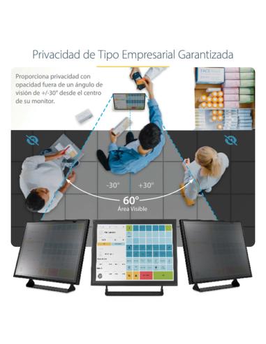 StarTech.com Filtro de Privacidad de 19 Pulgadas 5:4 para Monitor - Pantalla de Privacidad Protector Anti Brillo - Anti Luz Azul