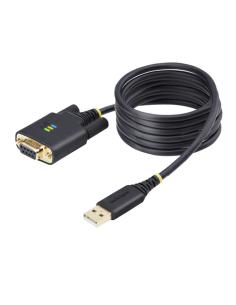 StarTech.com Cable Adaptador USB a Serie de Módem Nulo de 2m - FTDI RS232 - Tornillos DB9 Intercambiables - USB-A a DB9 RS232 - 