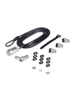 StarTech.com Juego de Candado para Ordenador de Sobremesa o Portátil y Periféricos - Cable de 3m de Acero - Candado Antirrobo - 