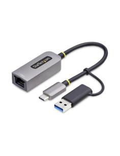 StarTech.com Adaptador USB-C a Ethernet con Dongle USB-A - Adaptador de Red USB Tipo C - Adaptador Ethernet - 10/100/1000Mbps - 