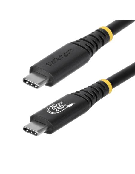 StarTech.com Cable USB4 2m - Cable USB-C Certificado USB-IF - 20Gbps - PD 240W EPR - 4K120 - DP 1.4 - Cable USB Tipo C - Recubri