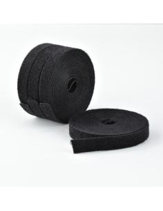 StarTech.com Paquete de 4 Bobinas de 4,6m de Bridas de Gancho y Bucle - 1,27cm de Ancho - Color Negro - Bridas Reutilizables - B