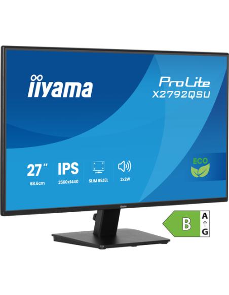 iiyama ProLite X2792QSU-B1 pantalla para PC 68,6 cm (27") 2560 x 1440 Pixeles Quad HD LED Negro