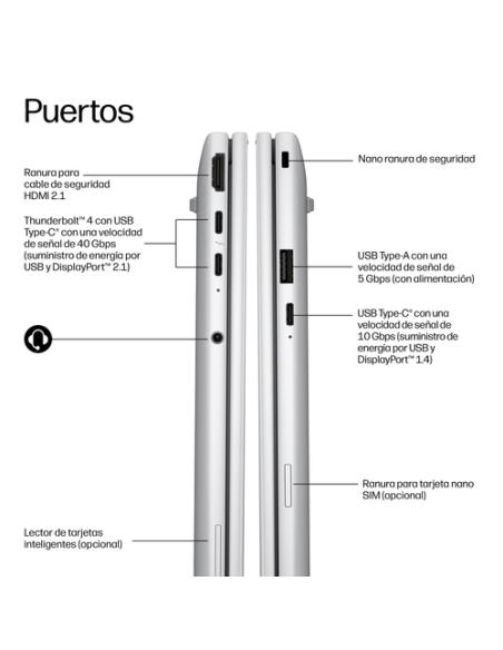 HP EliteBook 8 G2i 14 inch Notebook Next Gen AI PC Wolf Pro Security Edition Copilot+ PC Intel Core Ultra 5 325 Portátil 35,6 cm