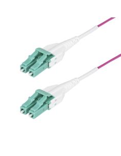 StarTech.com Cable de Fibra Óptica Multimodo OM4 LC a LC UPC de 10m - 50/125µm - 40G/100G - Violeta Érica - LOMMF/VCSE - Cable U