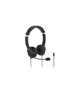 Kensington Auriculares Classic EQ USB-C con control de volumen y micrófono