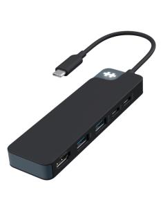 HYPER HD4101BKGL base para portátil y replicador de puertos USB Tipo C Negro