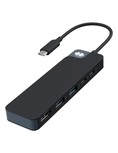 HYPER HD4101BKGL base para portátil y replicador de puertos USB Tipo C Negro