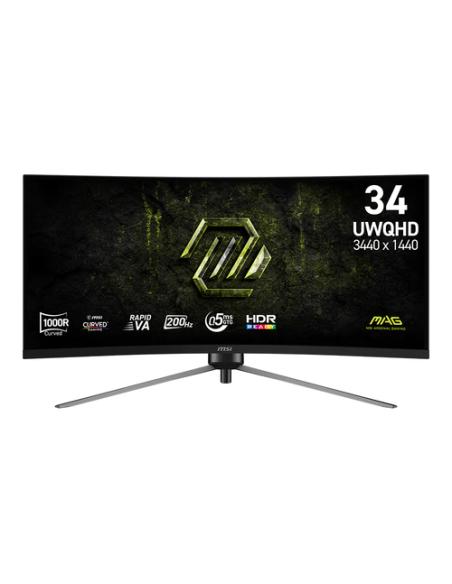 MSI MAG 345CQRF E20 pantalla para PC 86,4 cm (34") 3440 x 1440 Pixeles UltraWide Dual Quad HD Negro