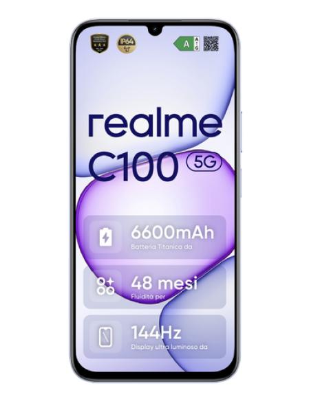 realme C100 5G 17,3 cm (6.8") SIM doble Android 16.0 USB Tipo C 4 GB 256 GB 6600 mAh Púrpura