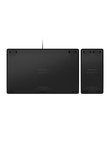 3Dconnexion Keyboard Pro with Numpad teclado Oficina USB + RF Wireless + Bluetooth QWERTY Internacional de EE.UU. Negro
