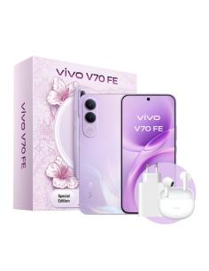 VIVO V70 FE + BUD 17,4 cm (6.83") SIM doble Android 16.0 5G USB Tipo C 8 GB 512 GB 7000 mAh Púrpura