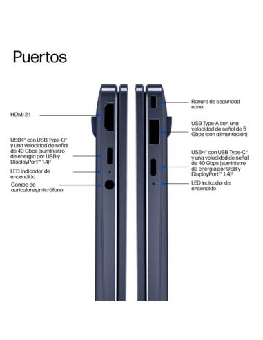 HP EliteBook X G2q 14 inch Notebook Next Gen AI PC Wolf Pro Security Edition Copilot+ PC Snapdragon X1P-42-100 Portátil 35,6 cm 