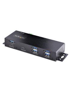 StarTech.com Hub Industrial de 7 Puertos USB de 10Gbps USB-A y USB-C - con Adaptador de Alimentación - Montable - Ladrón USB de 