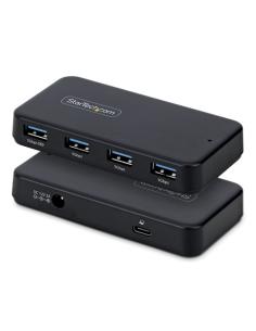 StarTech.com Hub Ladrón USB-A de 4 Puertos - 5Gbps - Autoalimentado - Cable Host 2 en 1 Tipo C y Tipo A - Puerto de Carga BC 1.2
