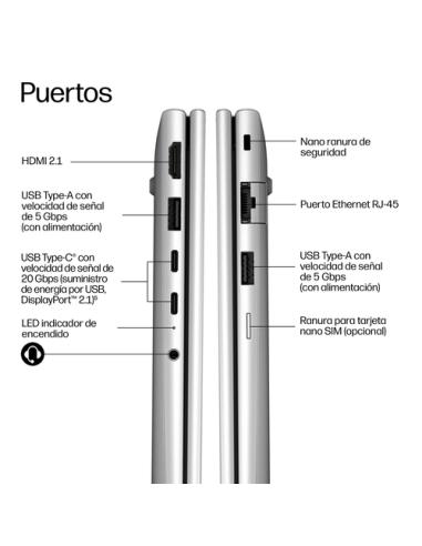 HP DU1C7AT ordenador portatil Intel Core 5 Portátil 35,6 cm (14") WUXGA 16 GB LPDDR5x-SDRAM 512 GB SSD Wi-Fi 7 (802.11be) Window