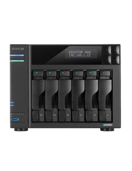 Asustor LOCKERSTOR 6 Gen2 NAS Escritorio Intel® Celeron® N5105 8 GB DDR4 Unidad de disco duro ADM Negro