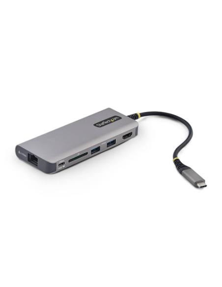 StarTech.com Adaptador Multipuertos USB-C a HDMI - PD 140W - Hub Ladrón USB de 3 Puertos - 4K 60Hz - Ranura para Tarjetas SD - M