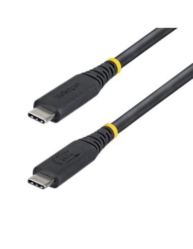 StarTech.com Cable USB4 de 1m USB-C - Cable USB Tipo C - Cable DP 2.1 - DP40 - Certificado USB-IF - Compatible con Thunderbolt 4