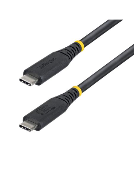 StarTech.com Cable USB4 de 1m USB-C - Cable USB Tipo C - Cable DP 2.1 - DP40 - Certificado USB-IF - Compatible con Thunderbolt 4