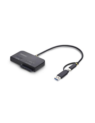 StarTech.com Adaptador USB-C/USB-A a NVMe M.2 y SATA 2.5/3.5in 10Gbps - Lector de SSD Externo - Sin Herramientas - B+M/M-Key