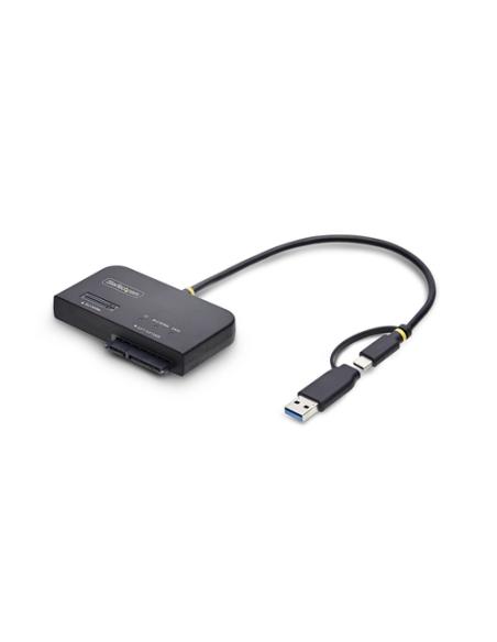 StarTech.com Adaptador USB-C/USB-A a NVMe M.2 y SATA 2.5/3.5in 10Gbps - Lector de SSD Externo - Sin Herramientas - B+M/M-Key