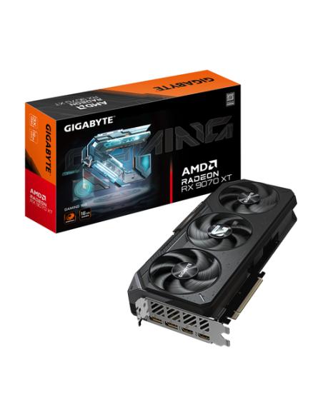 GIGABYTE Radeon RX 9070 XT GAMING 16G Tarjeta gráfica - 16 GB GDDR6, 256 bits, PCI-E 5.0, Frecuencia del núcleo 2970 MHz, 2 x Di