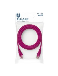 Phasak Cable de Red 100% Cu Cat.6 UTP Sólido Violeta 0.25 M
