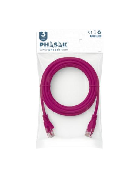 Phasak Cable de Red 100% Cu Cat.6 UTP Sólido Violeta 0.25 M