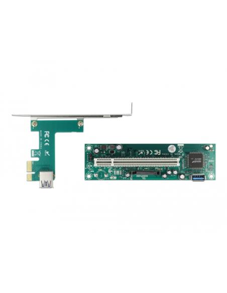 DeLOCK Tarjeta Riser PCI Express x1 a 1 x PCI 32 Bit ranura con cable de 60 cm