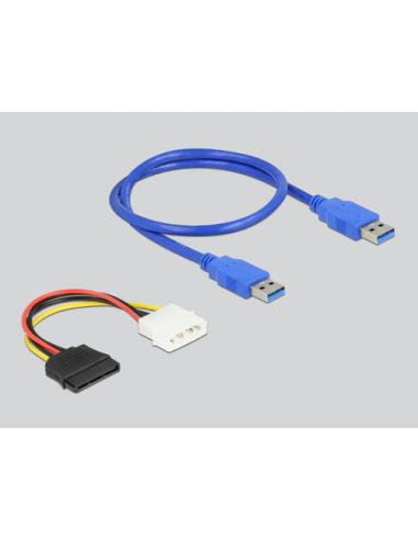 DeLOCK Tarjeta Riser PCI Express x1 a 1 x PCI 32 Bit ranura con cable de 60 cm