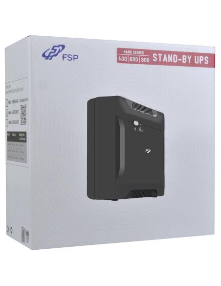 FSP Nano 600 sistema de alimentación ininterrumpida (UPS) En espera (Fuera de línea) o Standby (Offline) 0,6 kVA 360 W 2 salidas