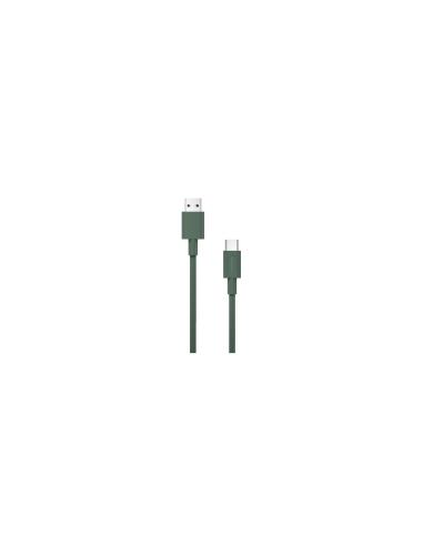 Cable Nubbeh Borealis USB-A a USB-C 1,5 m 3A Verde de Silicona Líquida