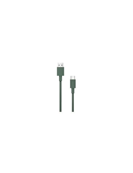 Cable Nubbeh Borealis USB-A a USB-C 1,5 m 3A Verde de Silicona Líquida