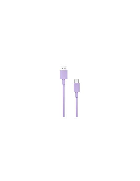Cable Nubbeh Borealis USB-A a USB-C 1,5 m 3A Lila de Silicona Líquida