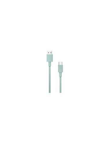Cable Nubbeh Borealis USB-A a USB-C 1,5 m 3A Turquesa de Silicona Líquida