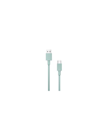 Cable Nubbeh Borealis USB-A a USB-C 1,5 m 3A Turquesa de Silicona Líquida
