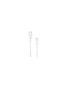 Cable Nubbeh Borealis USB-A a USB-C 1,5 m 3A Blanco de Silicona Líquida