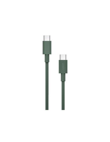 Cable Nubbeh Borealis USB-C a USB-C 1,5 m 3A Verde de Silicona Líquida