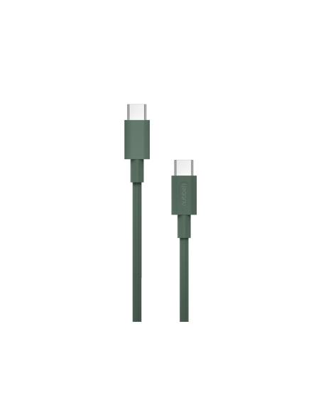 Cable Nubbeh Borealis USB-C a USB-C 1,5 m 3A Verde de Silicona Líquida