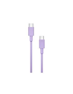 Cable Nubbeh Borealis USB-C a USB-C 1,5 m 3A Lila de Silicona Líquida