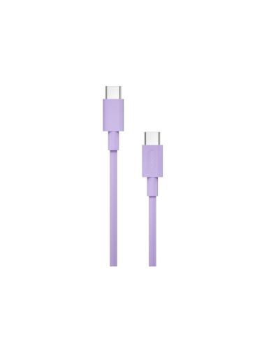 Cable Nubbeh Borealis USB-C a USB-C 1,5 m 3A Lila de Silicona Líquida