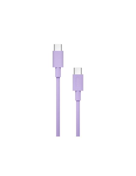 Cable Nubbeh Borealis USB-C a USB-C 1,5 m 3A Lila de Silicona Líquida