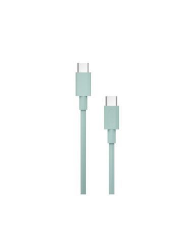 Cable Nubbeh Borealis USB-C a USB-C 1,5 m 3A Turquesa de Silicona Líquida